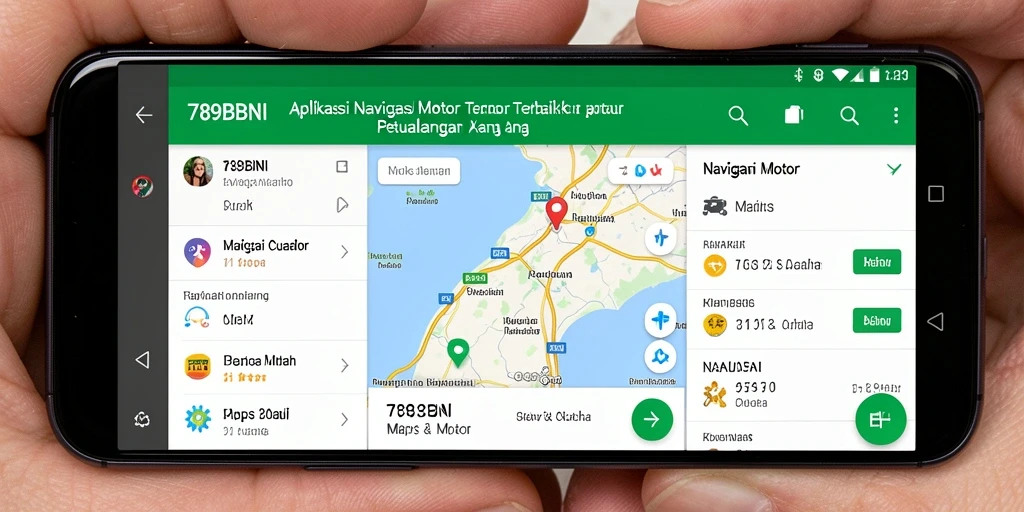 Antarmuka pengguna 789BNI yang intuitif untuk navigasi motor.