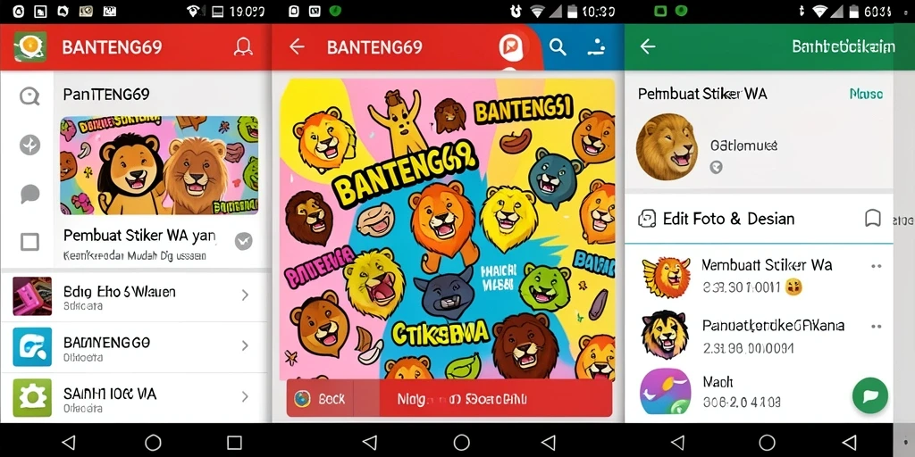 Tampilan antarmuka BANTENG69 untuk pembuatan stiker WA yang intuitif.