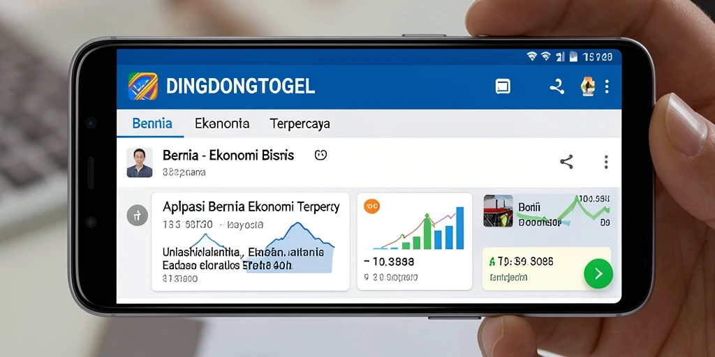 Antarmuka aplikasi DINGDONGTOGEL menampilkan berita ekonomi terkini.