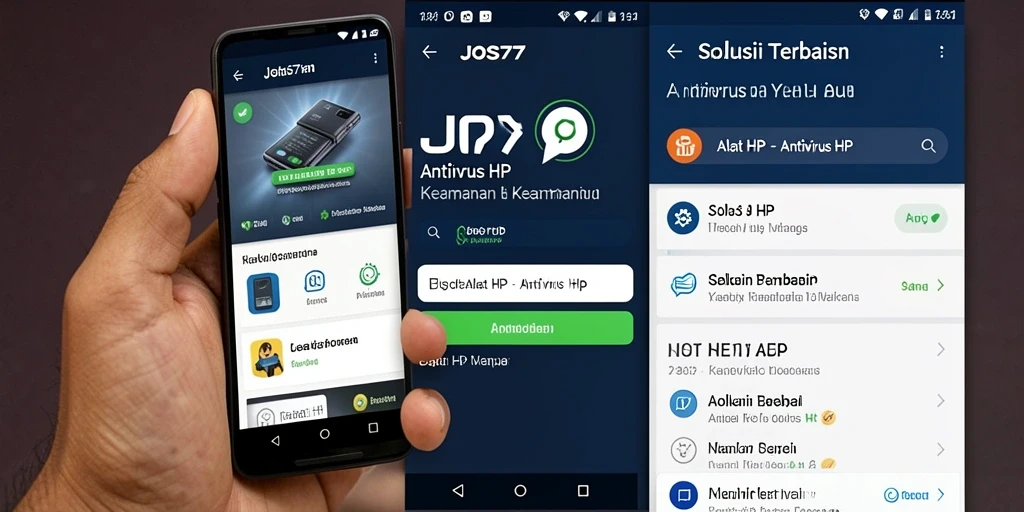 Antarmuka aplikasi JOS77 yang menawan dan mudah digunakan.