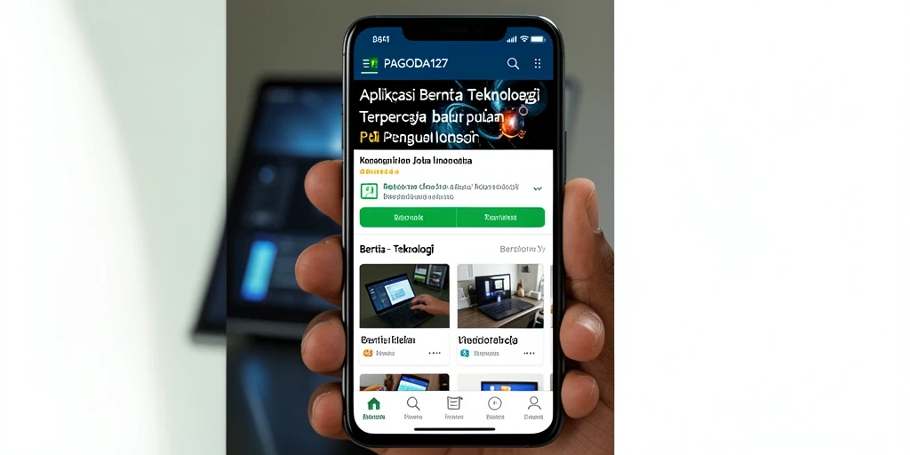 Antarmuka pengguna aplikasi PAGODA127 yang sederhana dan menarik.
