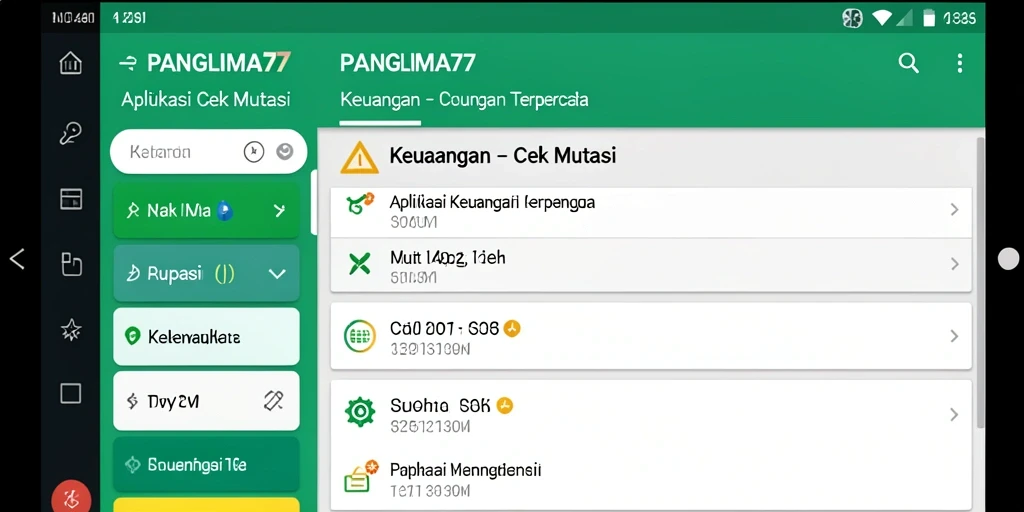 Tampilan antarmuka PANGLIMA77 menampilkan informasi mutasi secara jelas.