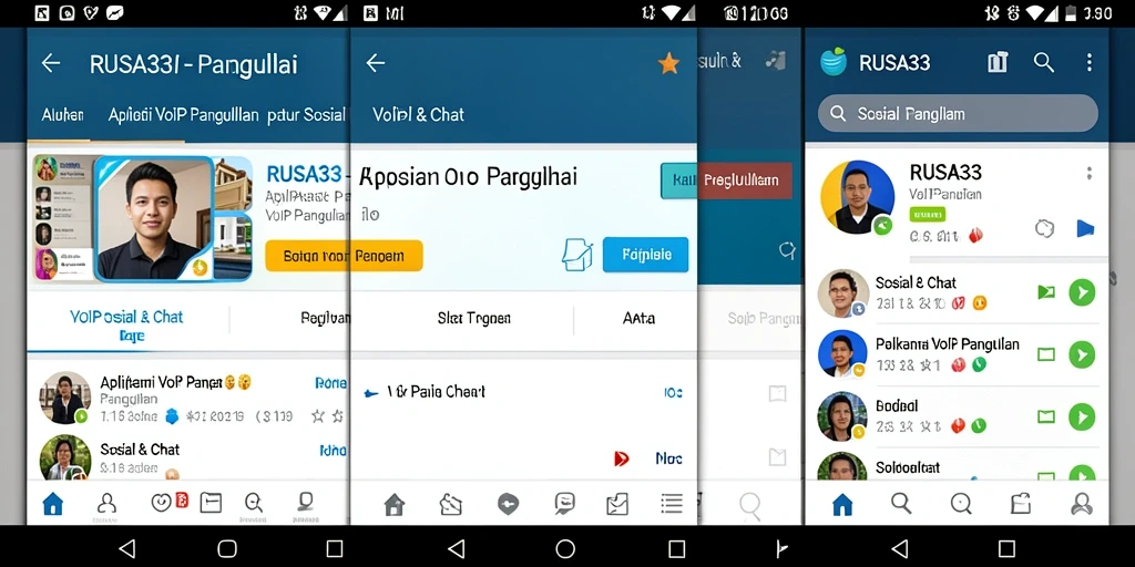Tampilan antarmuka RUSA33 dengan fitur VoIP Panggilan yang menarik.