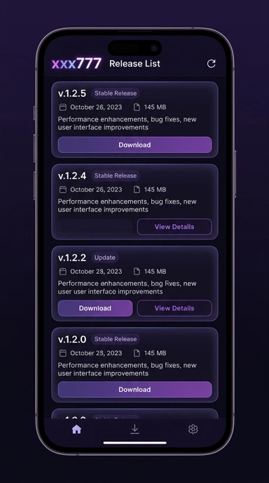Riwayat Versi xxx777 untuk Pengguna Android